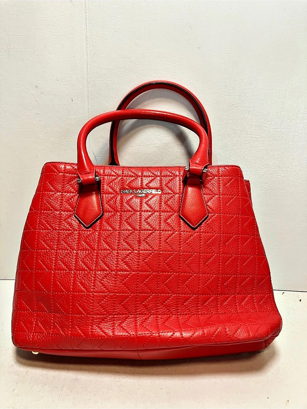 Karl Lagerfeld Red Quilted Shoulder Bag